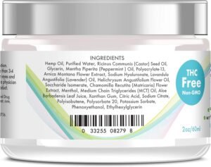 Clearbody Organics USA Made Hemp Cream for Pain Relief Maximum Strength, Pain Relief Cream for Back, Neck, Joint Muscles, Knee, Hip - Strong & Natural Peppermint and Soothing Arnica Extract, 2 Fl Oz - Image 2