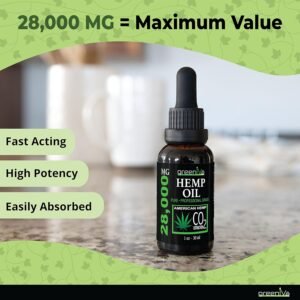 GreenIVe Hemp Drops 28,000mg Organically Grown Hemp Oil Drops Vegan Omegas Natural Potent Results - Image 7