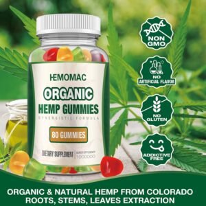 (3 Packs) Organic Hemp Gummies High Potency Edibles Hemp Oil Gummy Supplement for Sleep Anxiety Pain, Advanced Extra Strength - Extract from Hemp Plant Vegan, Non-GMO - Image 2