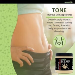 GreenIVe Hemp Hot Cream Massage Lotion Soothing and Moisturizing Joints, Muslces, and Wraps for Skin Tightning (8 oz Jar) - Image 5
