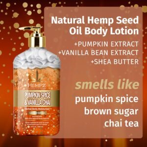 Hempz Limited Edition Pumpkin Spice & Vanilla Chai Herbal Body Lotion, for men or women, vegan and gluten free, 17 oz - Image 3