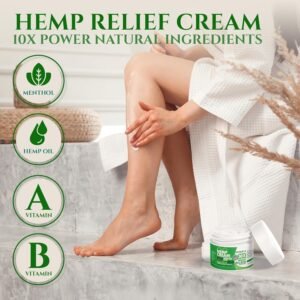 WELLUTION Hemp Cream x30 MSM – Extra Strength Hemp Seed Oil Massage Cream with Arnica & Menthol – Fast-Absorbing, Non-Greasy Formula for Everyday Relief & Mobility – 4 oz. - Image 3