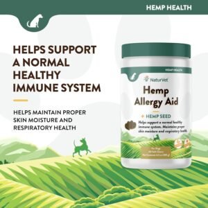 NaturVet Hemp Allergy Aid Supplement for Dogs, Hemp Seed, Antioxidants, Omegas, Dha & Epa for Healthy Skin & Respiratory Health, 60 Count - Image 3