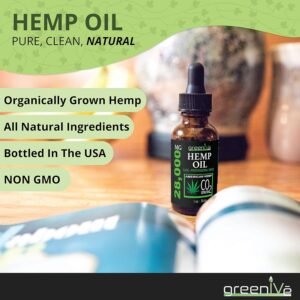 GreenIVe Hemp Drops 28,000mg Organically Grown Hemp Oil Drops Vegan Omegas Natural Potent Results - Image 6