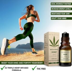 Migraine Headache Roll On Stick 300mg Hemp Peppermint Eucalyptus Clove Arnica Essential Oils Aromatherapy for Eaze Head Destress Gifts for Women Men - Image 5