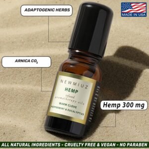Migraine Headache Roll On Stick 300mg Hemp Peppermint Eucalyptus Clove Arnica Essential Oils Aromatherapy for Eaze Head Destress Gifts for Women Men - Image 4
